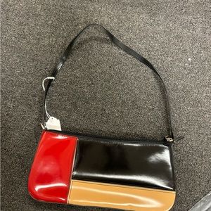 Y2K color block shoulder purse
